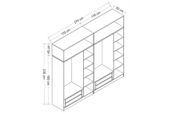 Fruitland Garderobe 270 cm