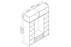 Fruitland Garderobe 180 cm