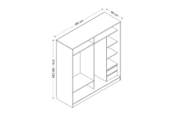 Fruitland Garderobe med Speil