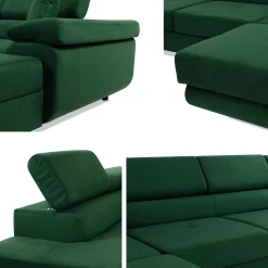 Gabina 5-seters U-formet sovesofa med divan og sjeselong