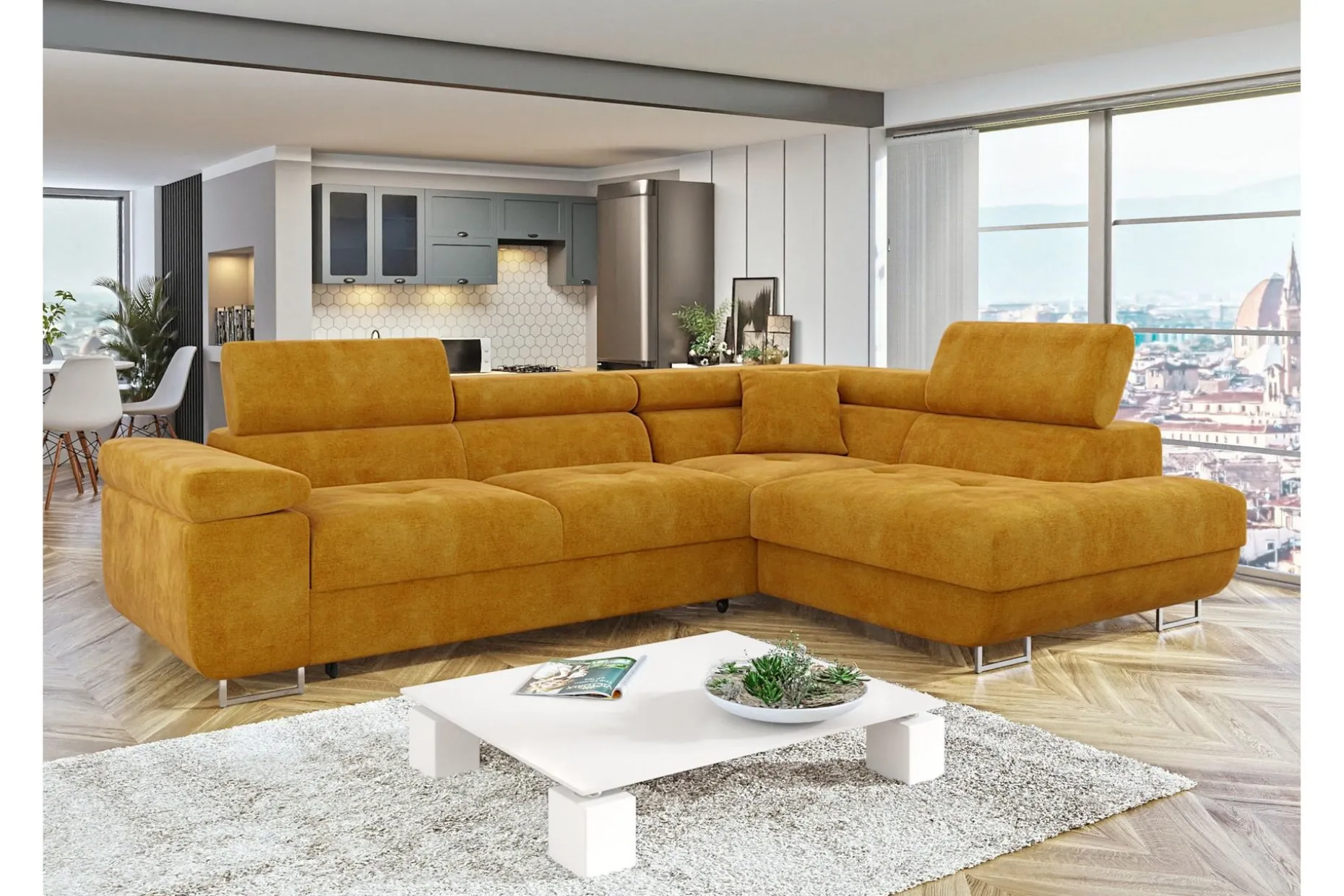 Gabina Sofa med Sjeselong 3-seter