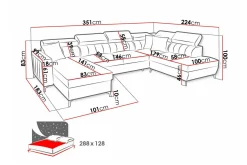 Galbally 5-sits Hörnbäddsoffa Beige