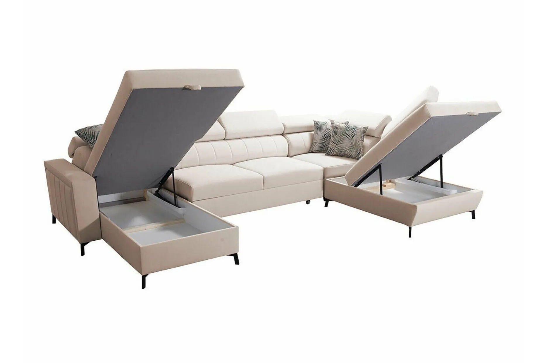 Galbally 5-sits Hörnbäddsoffa Beige