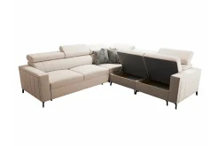 Galbally 4-sits Hörnbäddsoffa Ljusgrå