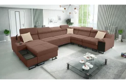 Galbally 5-sits Hörnsoffa Brown
