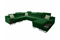 Galbally 5-sits Hörnsoffa Dark green
