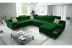 Galbally 5-sits Hörnsoffa Dark green