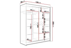 Garderobe Camino LED-belysning