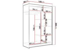Garderobe Lino LED-belysning