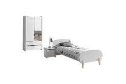 Garderobe med seng nattbord Kiddy