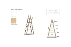 Garderobe med seng nattbord skrivebord bokhylle Kiddy