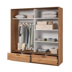 Garderobe med speil Beta 2 Skyvedør med 2 Skuffer