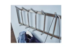 Garderobe Wohnling Vegghengt klesstativ 5 metallkroker polert matt
