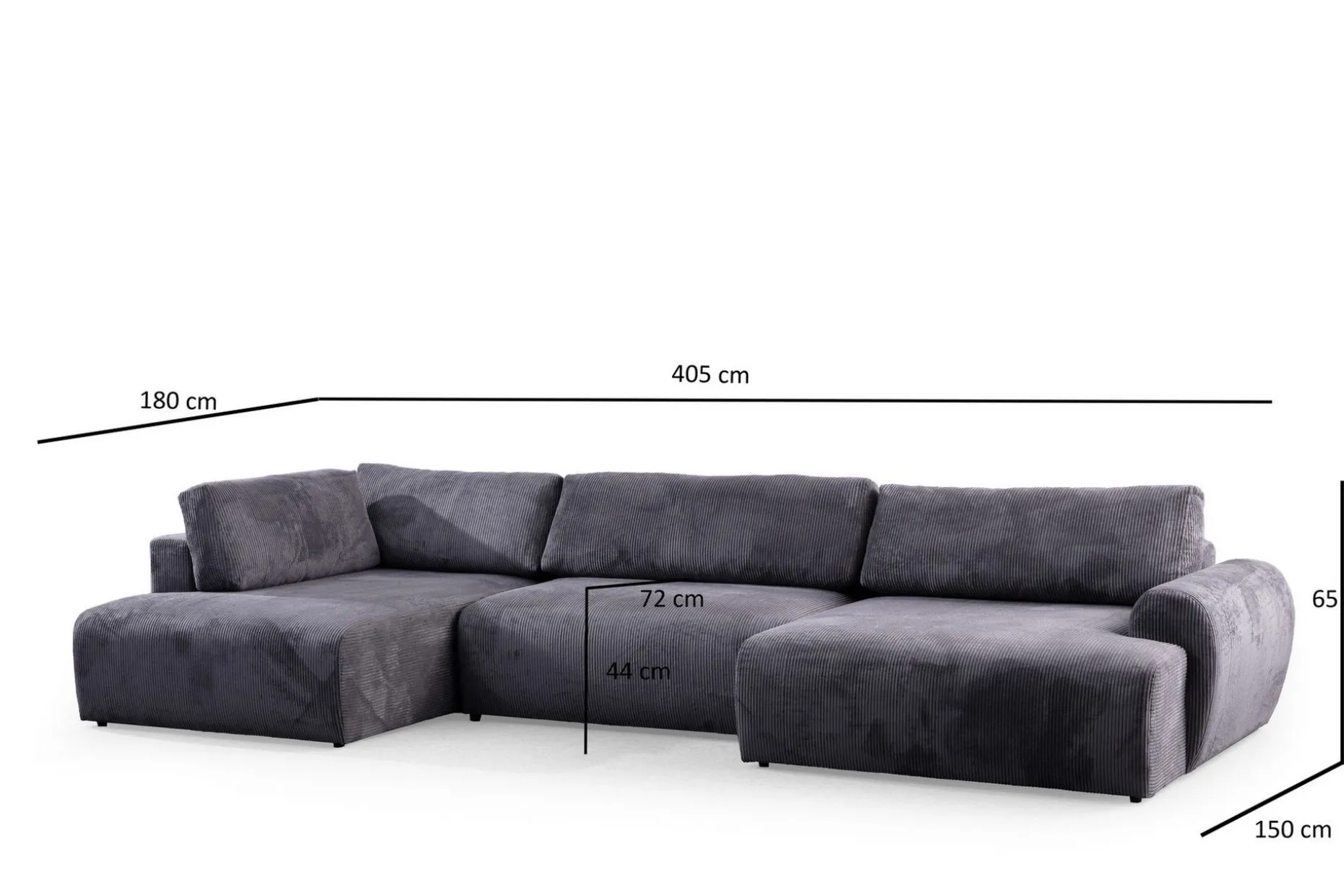 Gaudir 4-seters Sofa med Divan