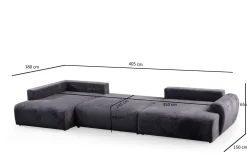 Gaudir 4-seters Sofa med Divan