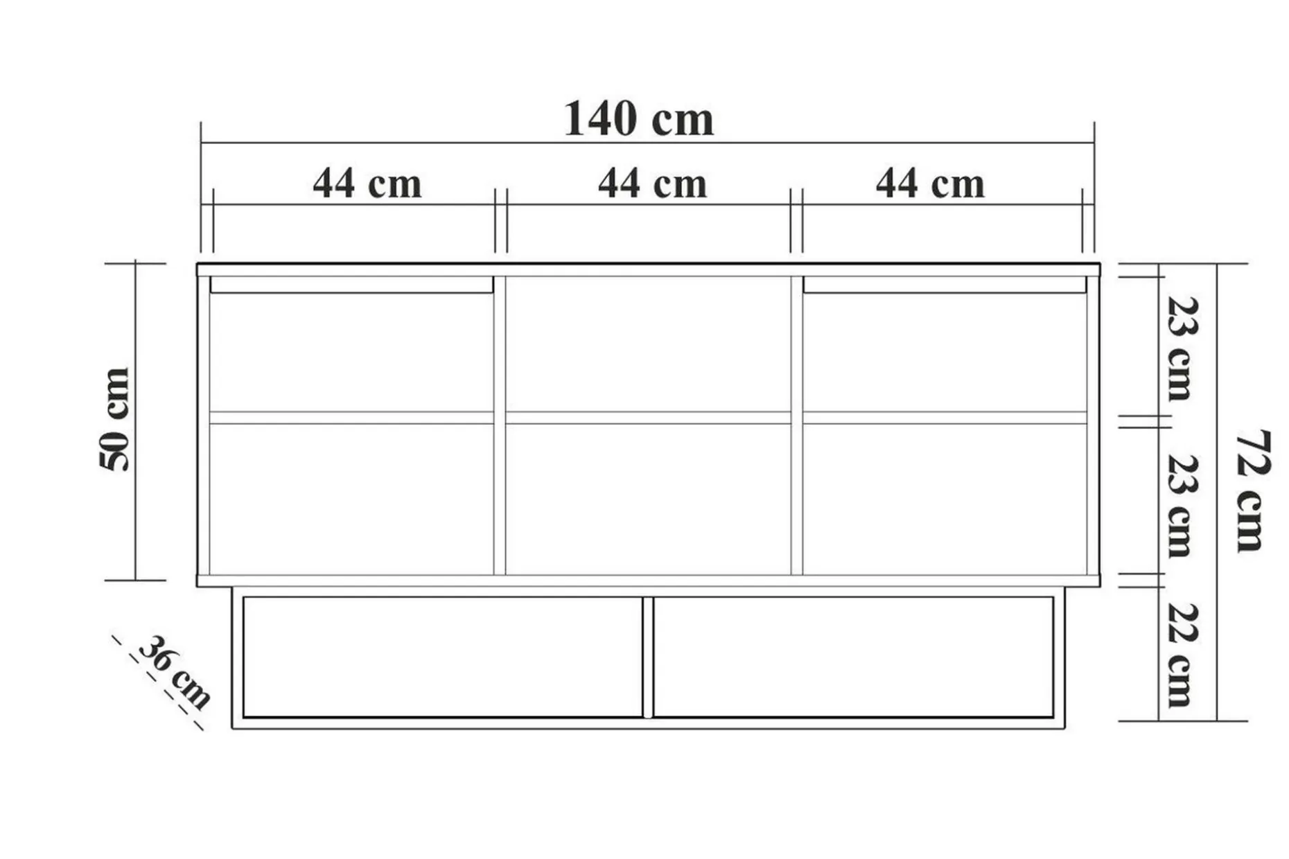 Gawlow Console Sidebord 140 cm
