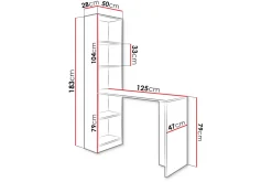 Gdeide Skrivebord 50x125 cm