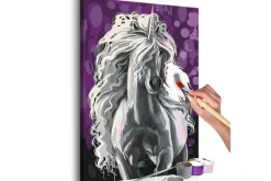 Gjør-det-selv Maleri Hvit Unicorn 40x60 cm