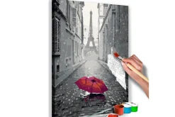 Gjør-det-selv Maleri Paris Rød Paraply 40x60 cm