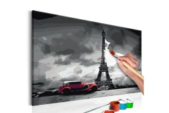 Gjør-det-selv-maleri Paris Red Limousine 60x40 cm