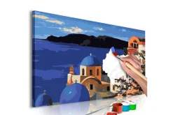 Gjør-det-selv-maleri Santorini 60x40 cm