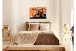 Gjør-det-selv Maleri Savannah Giraffes & Elephants 60x40
