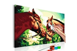 Gjør-det-selv-maleri Two Horses 60x40 cm