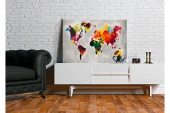 Gjør-det-selv-maleri Verdenskart 60x40 cm