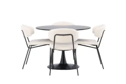 Glade Matgruppe 100 cm Rund med 4 Chico Stoler