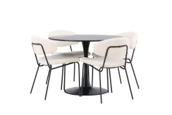 Glade Matgruppe 100 cm Rund med 4 Chico Stoler