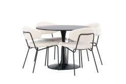 Glade Matgruppe 100 cm Rund med 4 Chico Stoler