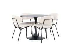 Glade Matgruppe 100 cm Rund med 4 Chico Stoler