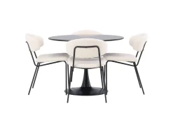 Glade Matgruppe 100 cm Rund med 4 Chico Stoler