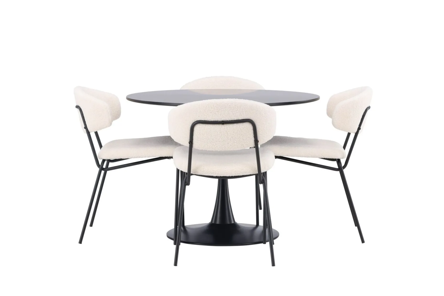 Glade Matgruppe 100 cm Rund med 4 Chico Stoler