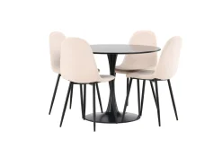 Glade Spisegruppe 100 cm Rund med 4 Polar Stoler
