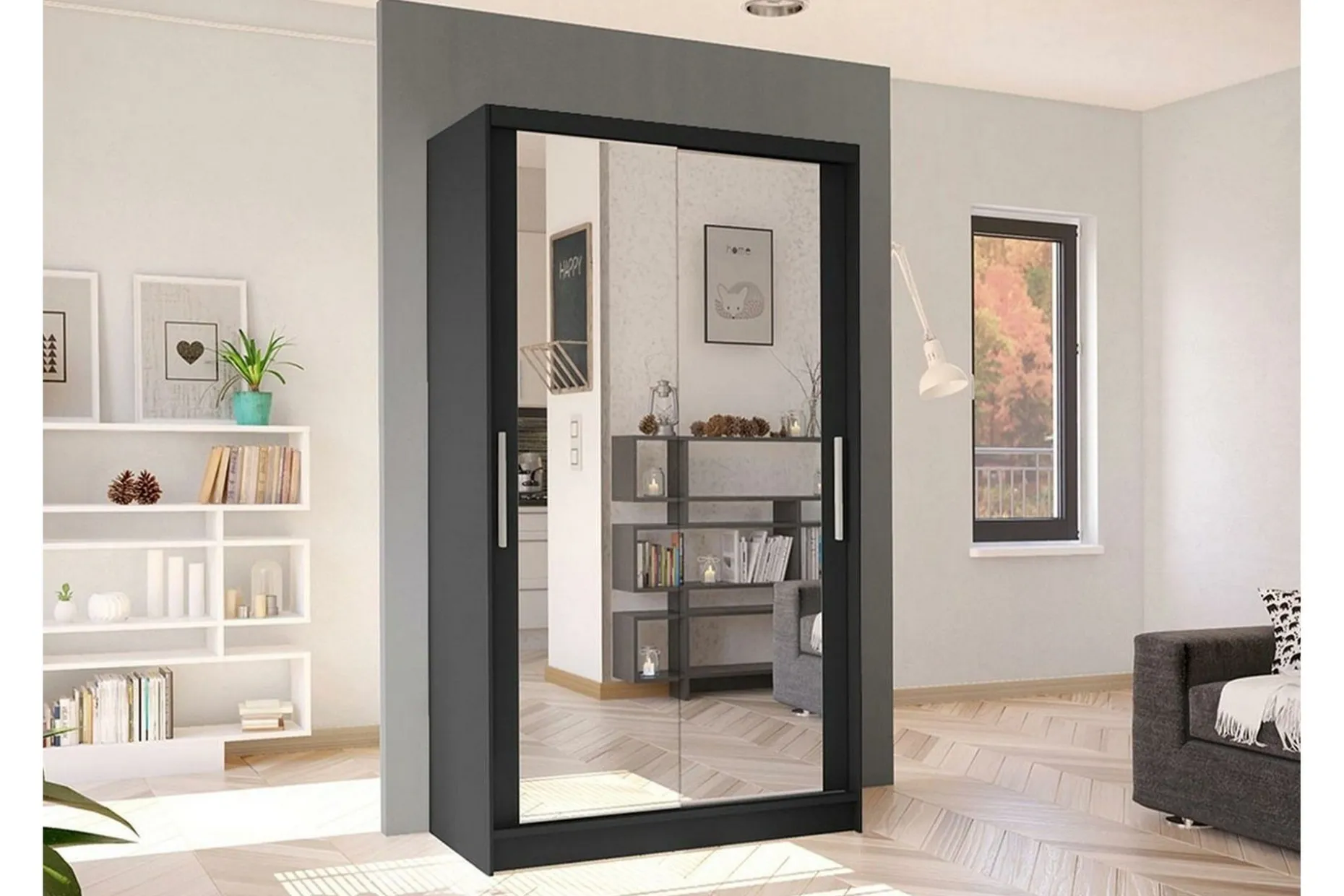 Glenmore Garderob m. Spegel Black
