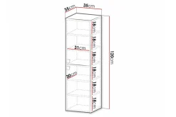 Glenndale Högskåp Badrum 120 cm Concept 55 White