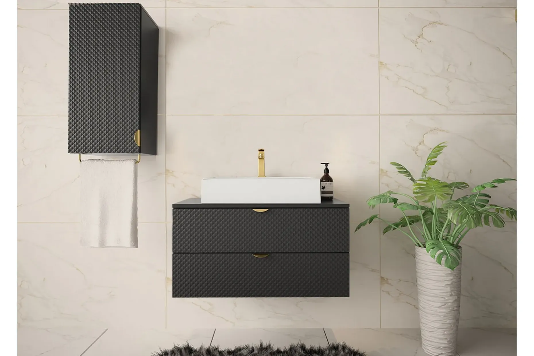 Glenndale Tvättställsskåp Concept 55 Black