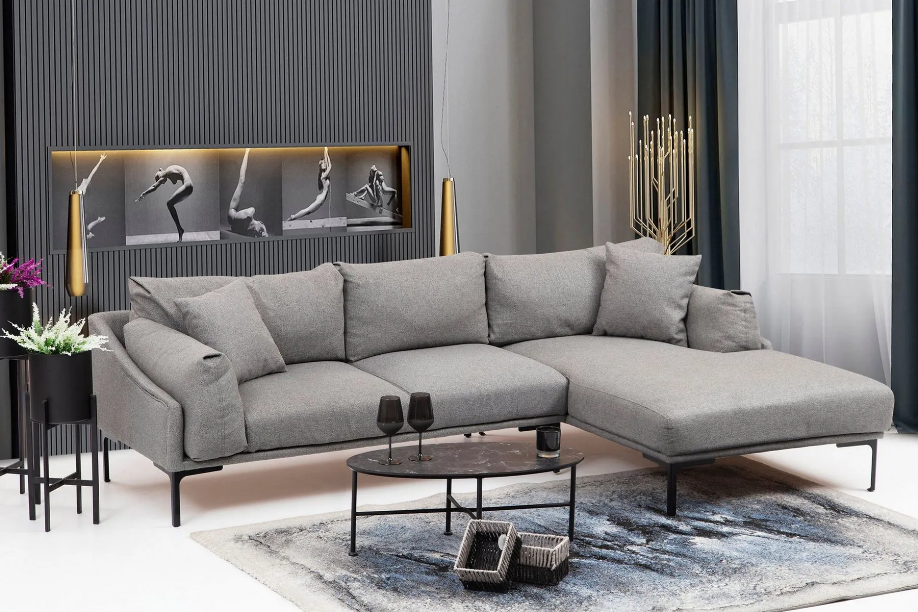 Glenure Sofa m. Divan 4-seters