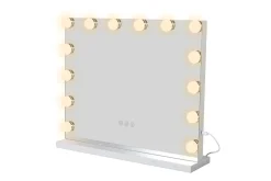Glow Sminkespeil på fot 50 cm med LED belysning/lamper Hollywood speil