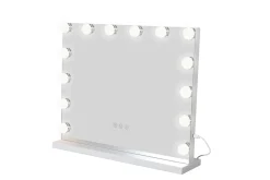Glow Sminkespeil på fot 50 cm med LED belysning/lamper Hollywood speil