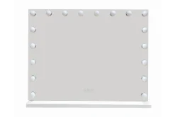 Glow Stor Sminkespeil 80 cm med belysning lamper - Hollywood speil med USB-lading