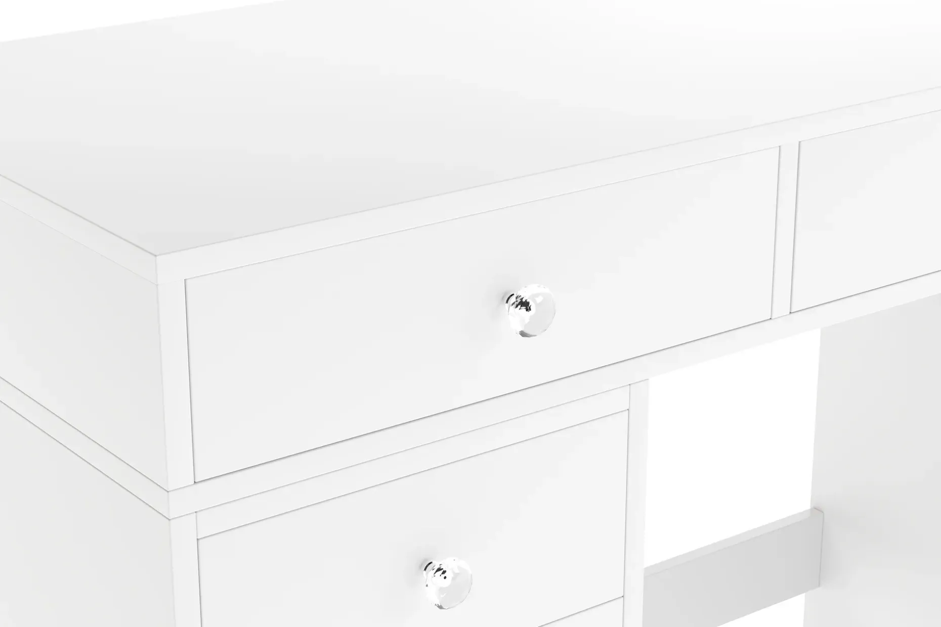 Glow Stort sminkebord – Oppbevaring med skuffer 120 cm