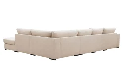 Grande 5-seters U-Sofa med Divan Venstre