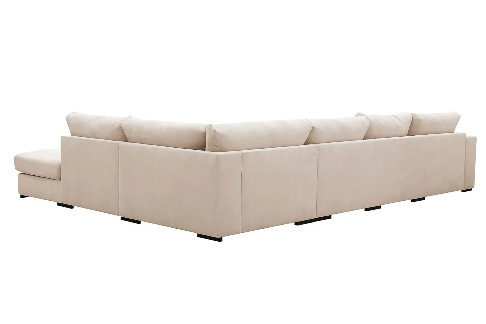 Grande 5-seters U-Sofa med Divan Venstre