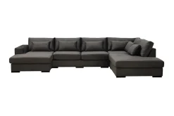 Grande 5-seters U-Sofa med Divan Venstre