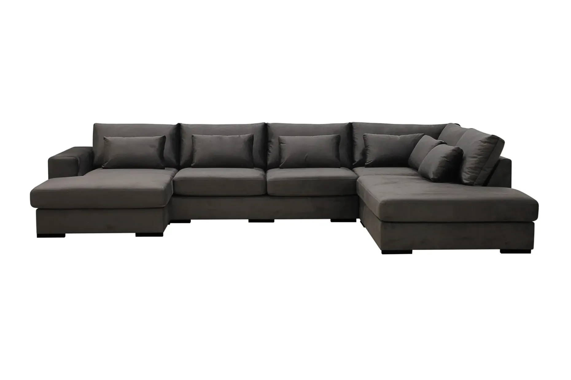 Grande 5-seters U-Sofa med Divan Venstre
