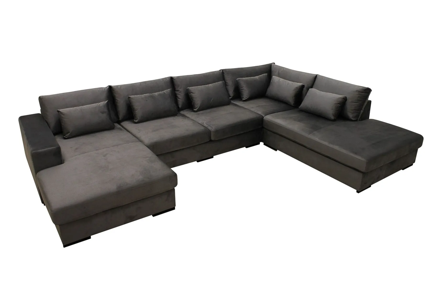 Grande 5-seters U-Sofa med Divan Venstre
