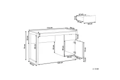 Graysburg Skrivebord 110 cm med Oppbevaring