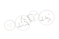 Groovy LED-Taklampe 4-os Matthvit/Krom